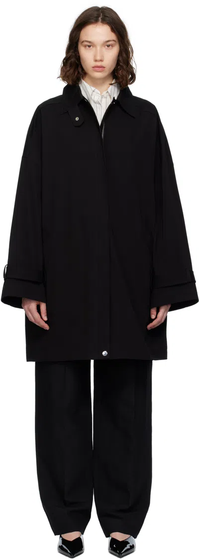 Totême Black Oversized Trench Coat
