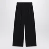 Totême Black Palazzo Trousers With Pleats In Black
