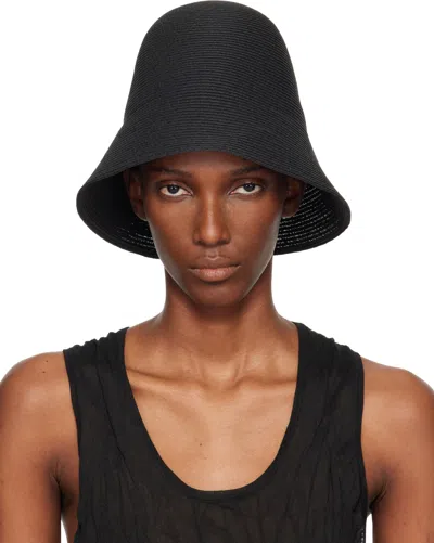 Totême Black Paper Sun Bucket Hat