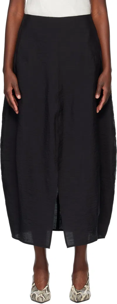 Totême Black Parachute Maxi Skirt