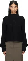 Totême Petite Chunky Wool And Cashmere Sweater In Black 001
