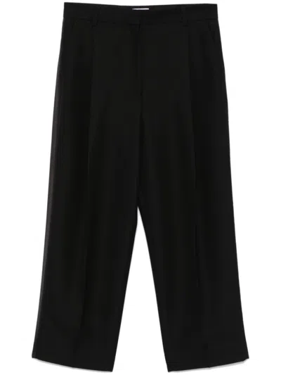 TOTÊME BLACK PLEATED TROUSERS