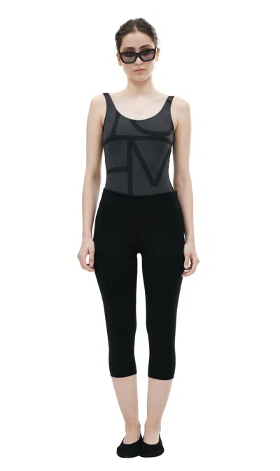 Totême Black Print Bodysuit