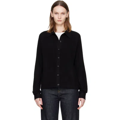 Totême Black Raglan-sleeve Cashmere Cardigan