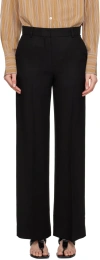 Totême Black Relaxed Trousers In 001 Black