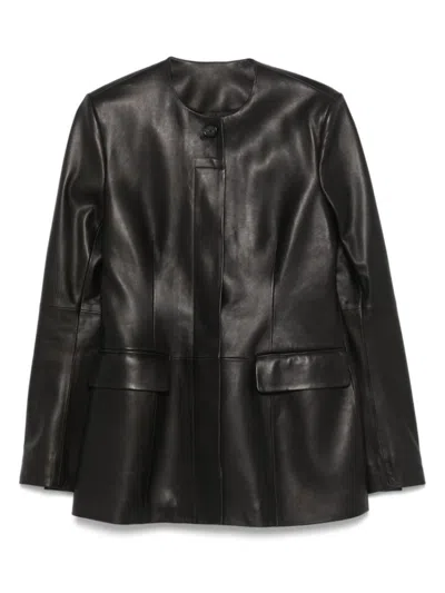 TOTÊME WOMEN BLACK ROUND NECK JACKET