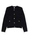 Totême Cashmere-wool Hammered Button Cardigan In Black