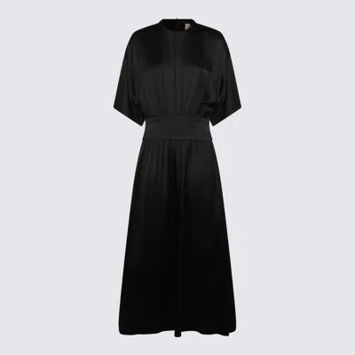 Totême Black Satin Tee Dress
