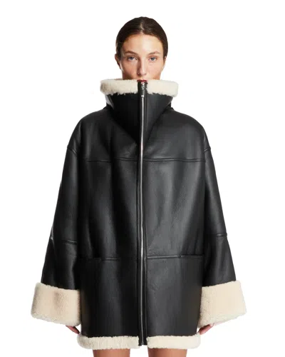 Totême Black Shearling Jacket