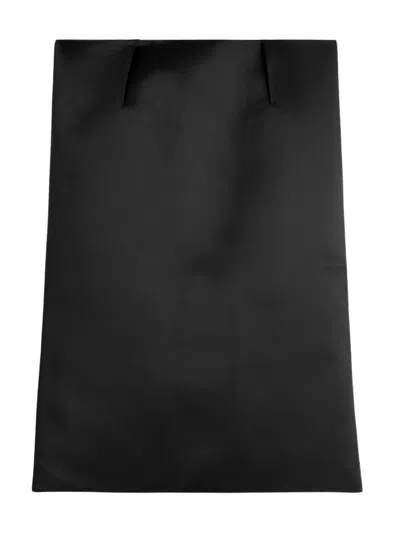 Totême Black Short Pencil Skirt With Concealed Zip