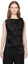 Totême Oberteil Aus Baumwoll-twill Mit Twist-detail In 001 Black