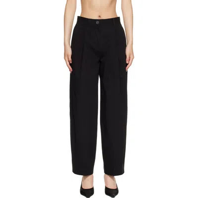 Totême Toteme Straight-leg Twill Trousers In Black
