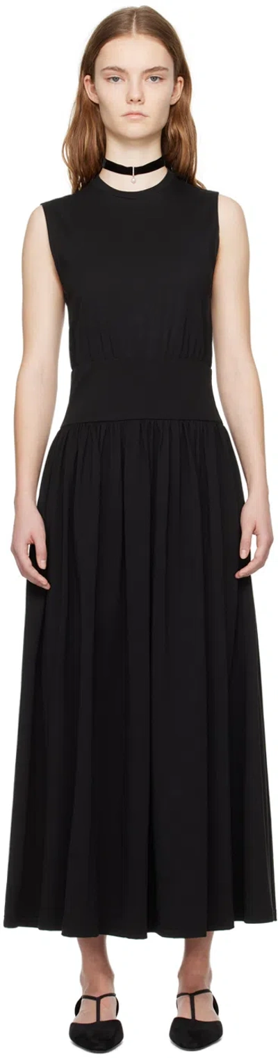 TOTÊME BLACK SLEEVELESS MIDI DRESS