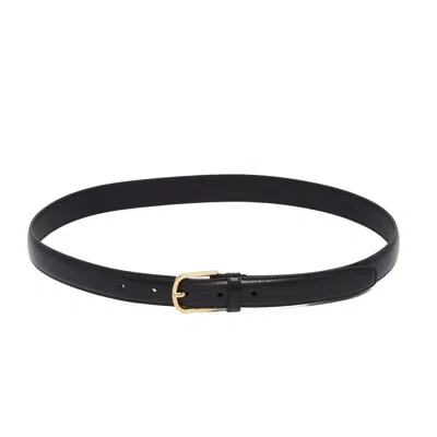 Totême Black Slim Belt In Black Nero   #000000