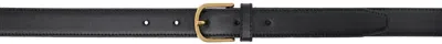 Totême Black Slim Trouser Leather Belt In 200 Black