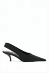 Totême Black Slingback Pumps With Pointed Toe In Black
