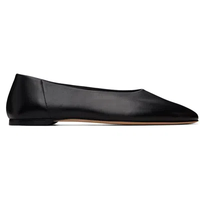 Totême Black Slip Nappa Ballerina Flats