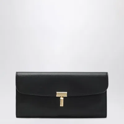 Totême Black Smooth-leather T-lock Wallet
