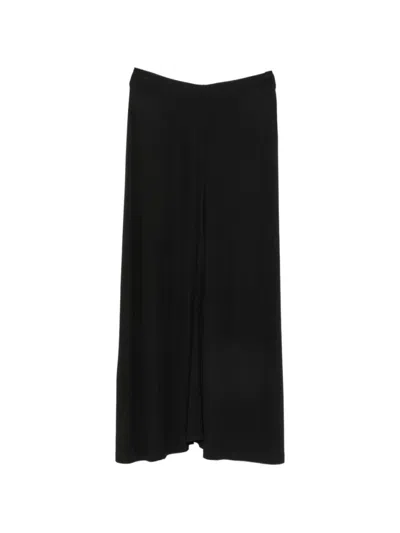 Totême Black Solid Long Skirt