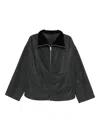 Totême Black Solid Zipped Jacket In Black