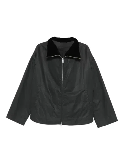 TOTÊME WOMEN BLACK SOLID ZIPPED JACKET