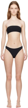 Totême Striped-edge Bikini Bottoms In 001 Black