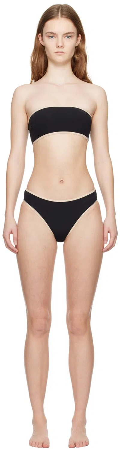 TOTÊME BLACK STRIPE EDGE BIKINI TOP