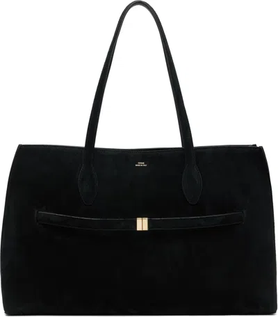 Totême Black Suede Lounge Tote