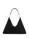 Totême Black Suede Shoulder Bag In Black