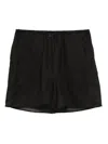 Totême Lightweight Shorts With Elastic Waistband And Pockets In Black