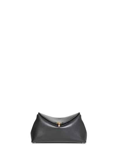 Totême Black T-lock Clutch Bag