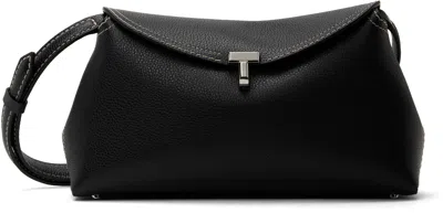 Totême Black T-lock Grained-leather Clutch