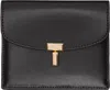 Totême Black T-lock Leather Card Holder In Black 001