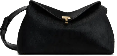 Totême Black T-lock Pony Hair Clutch