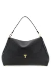 Totême T-lock Medium Leather Tote Bag In Black