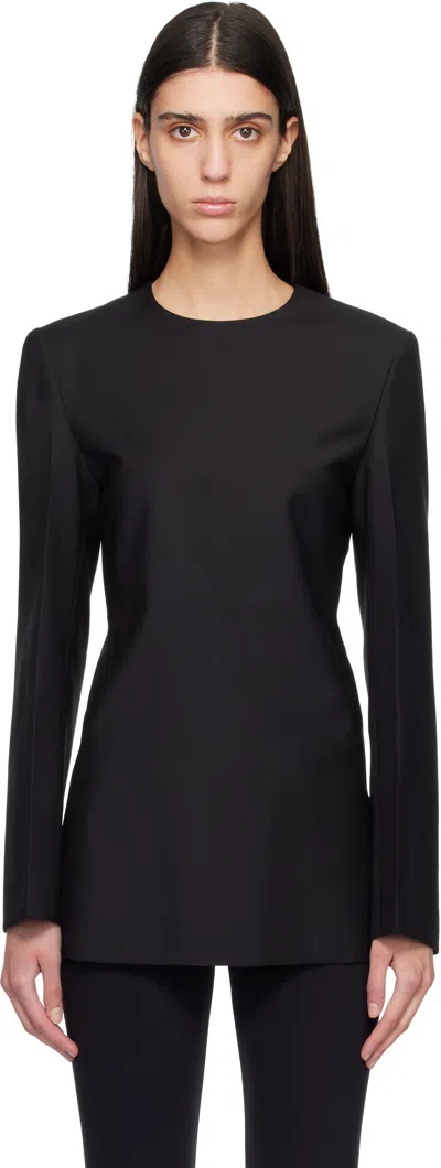 Totême Black Tailored Dinner Blouse
