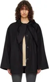 Totême Black Technical Scarf Jacket In Black