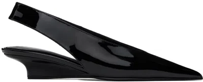 TOTÊME BLACK 'THE WEDGE-HEEL' SLINGBACK HEELS