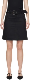 Totême Toteme Trench Belted Organic Cotton Skirt In 001 Black
