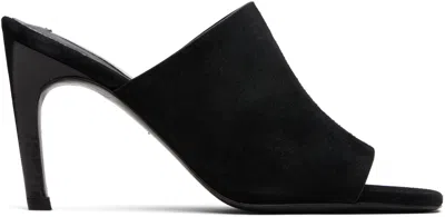 TOTÊME BLACK VELOUR-LEATHER BANDEAU MULES