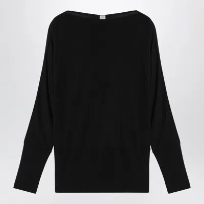 Totême Toteme Black Viscose Jersey Top