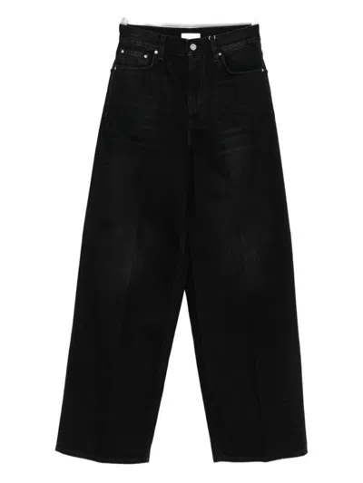 Totême Toteme Main Wide Leg Denim Jeans In Black