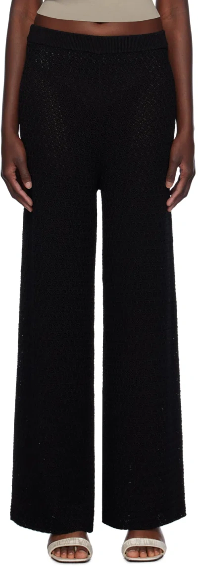 Totême Black Wide-leg Trousers In 001 Black