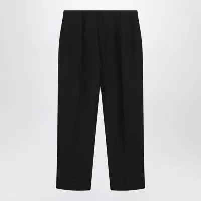 Totême Toteme Black Wool And Silk Trousers
