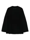 Totême Crew Neck Long Sleeve Casual Jacket In Black