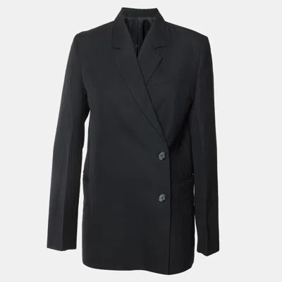 Pre-owned Totême Black Wool Blend Double Breasted Blazer M