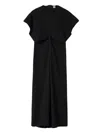 Totême Toteme Black Woven Dress With Loose Waist In Black