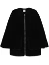 Totême Toteme Wool Zipped Jacket In Black