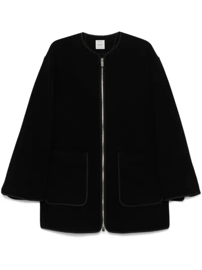 TOTÊME BLACK ZIP-UP JACKET