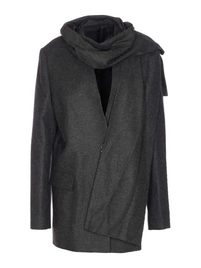 Totême Scarf Blazer In Gray